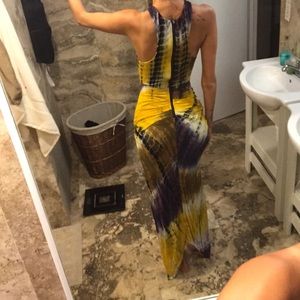 Purple and yellow dress